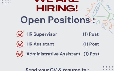 Job Vancancies for HR Supervisor, HR Assistant and Admin Assistatant